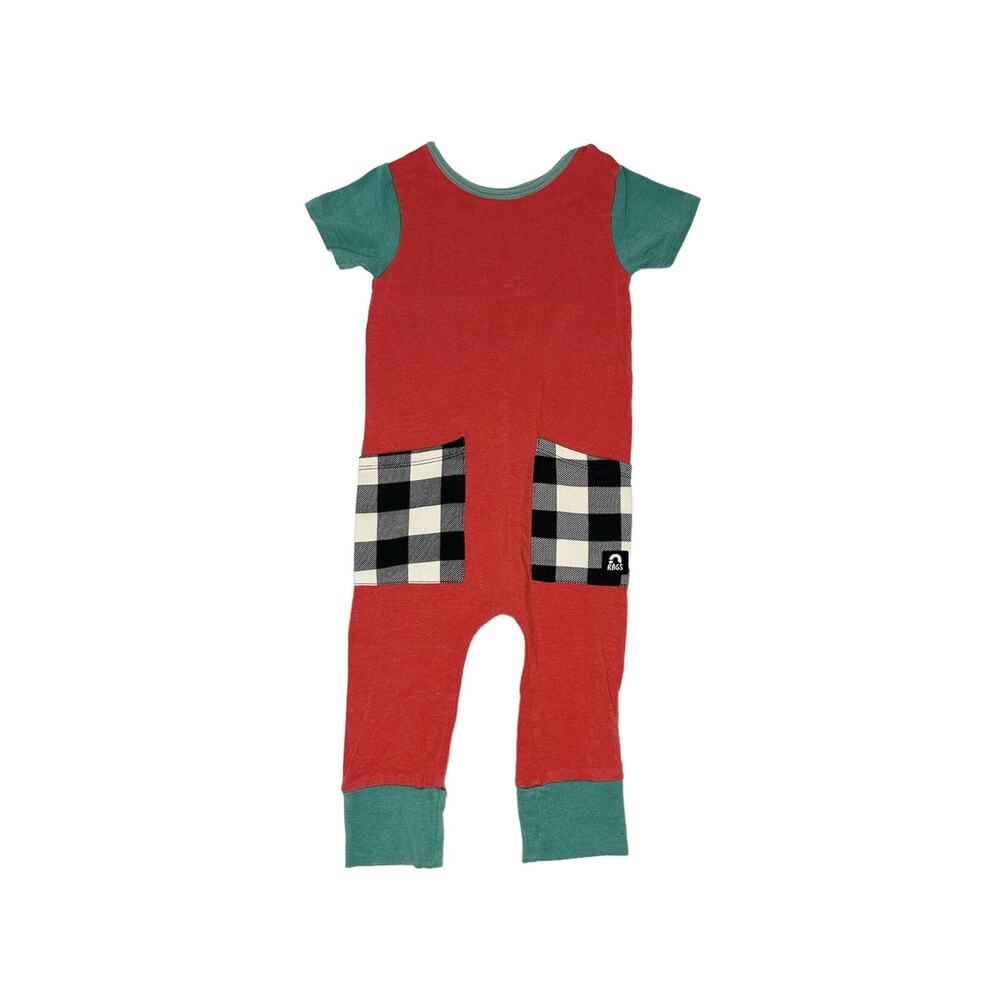 Rags Short Sleeve Christmas Romper Size 6-12 Months